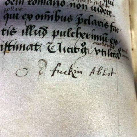 parolacce antiche in un manoscritto inglese medievale