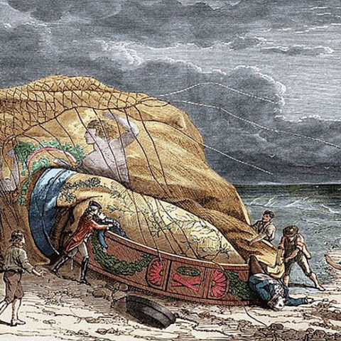 primo incidente aereo della storia in mongolfiera